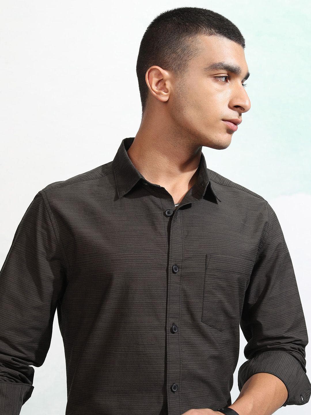 HIGHLANDER Men Striped Slim Fit Shirt