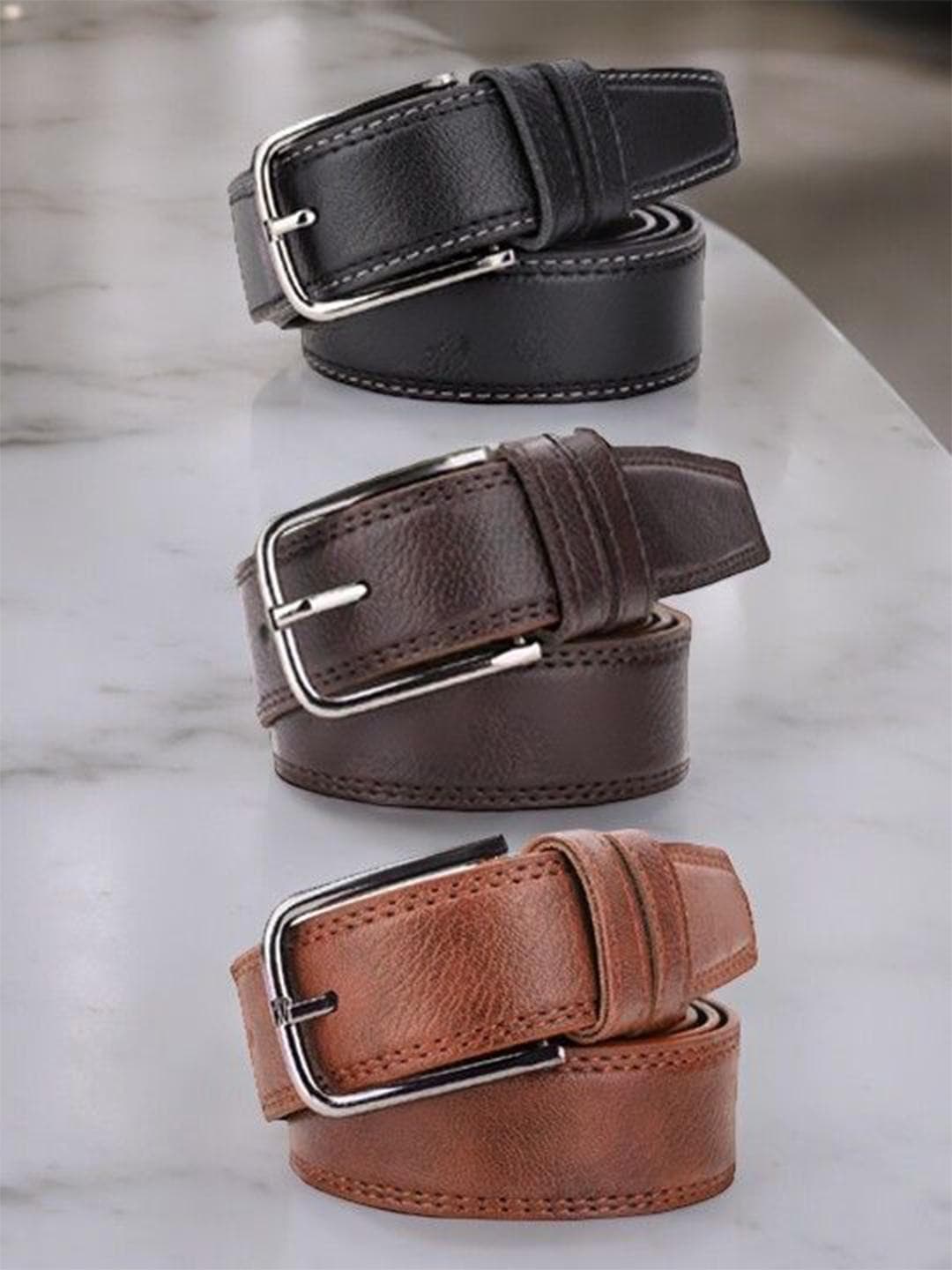 The Roadster Lifestyle Co Men Set Of 3 Belts