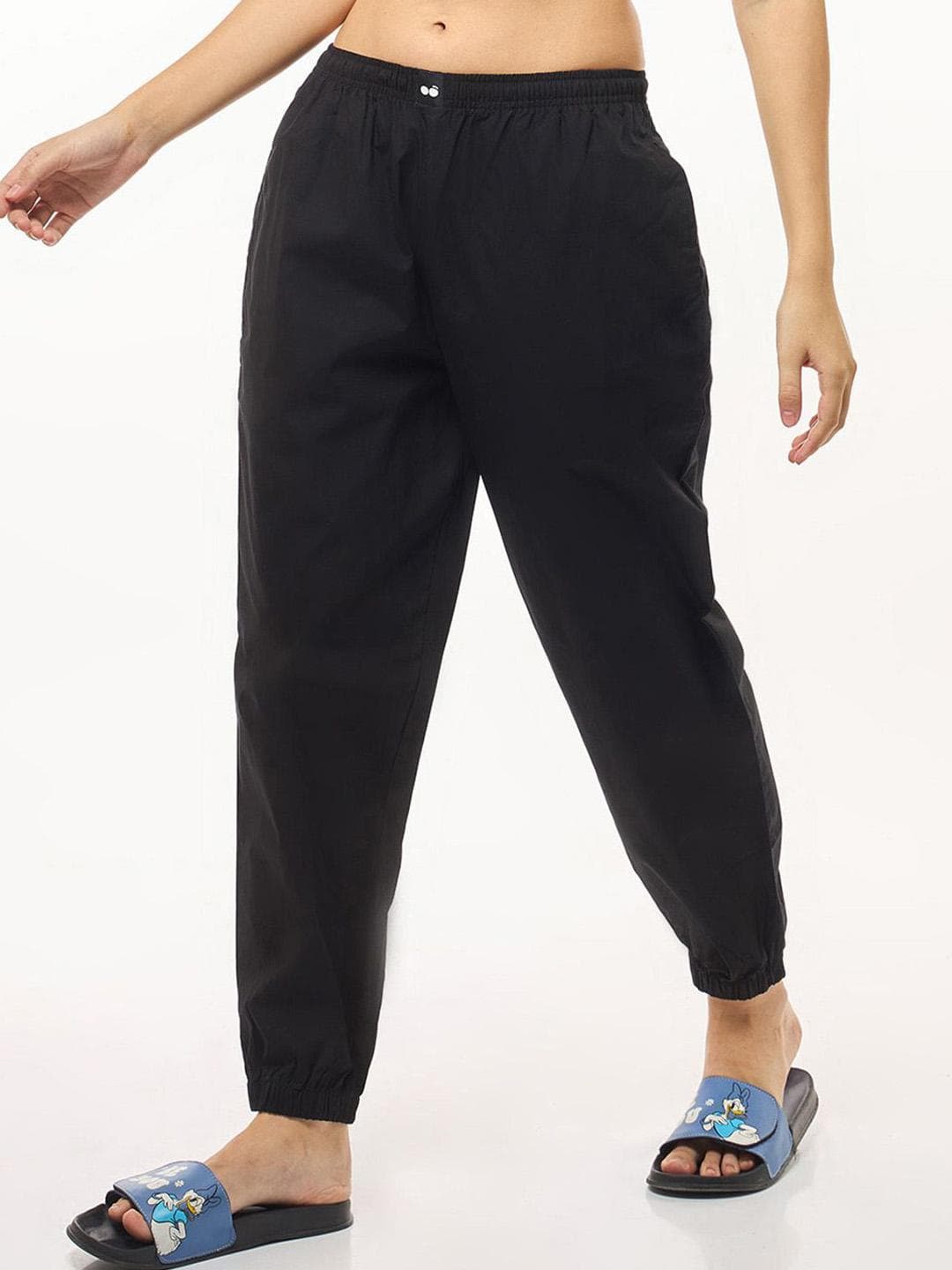 Buy Bewakoof Womens Black Pyjamas Cotton Mid Rise Lounge Pants - - Apparel for Women