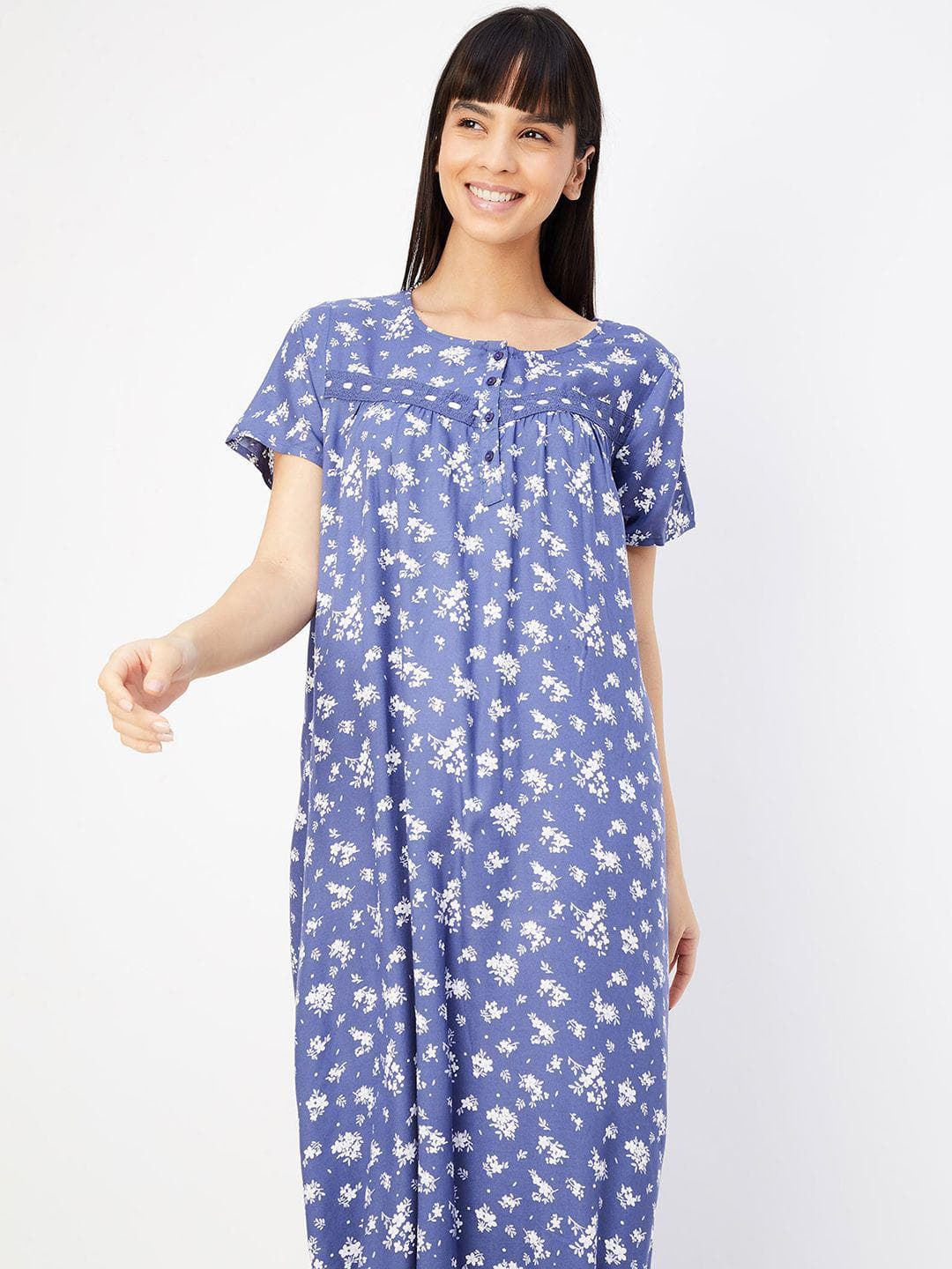 Max Women Floral Printed Nightgown