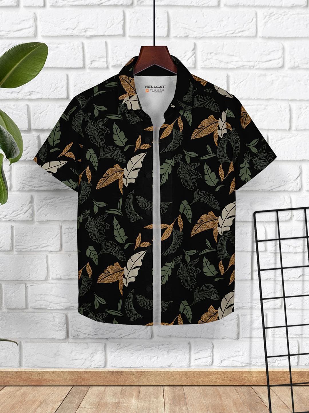 HELLCAT Boys Cotton Opaque Printed Casual Shirt