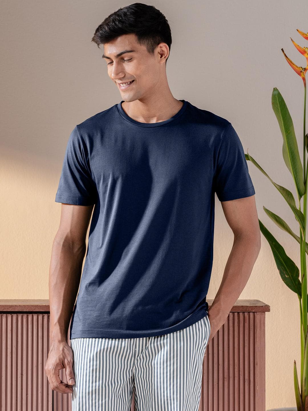 Buy DAMENSCH Ultralight Basic Crew Pure Cotton Lounge T Shirts - - Apparel for Men