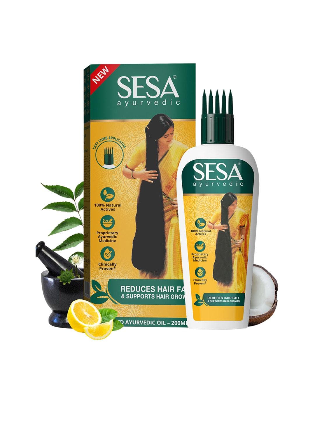 Buy Sesa Ayurvedic Oil For Hair Growth & Hairfall Control 200 Ml - - Personal Care for Unisex