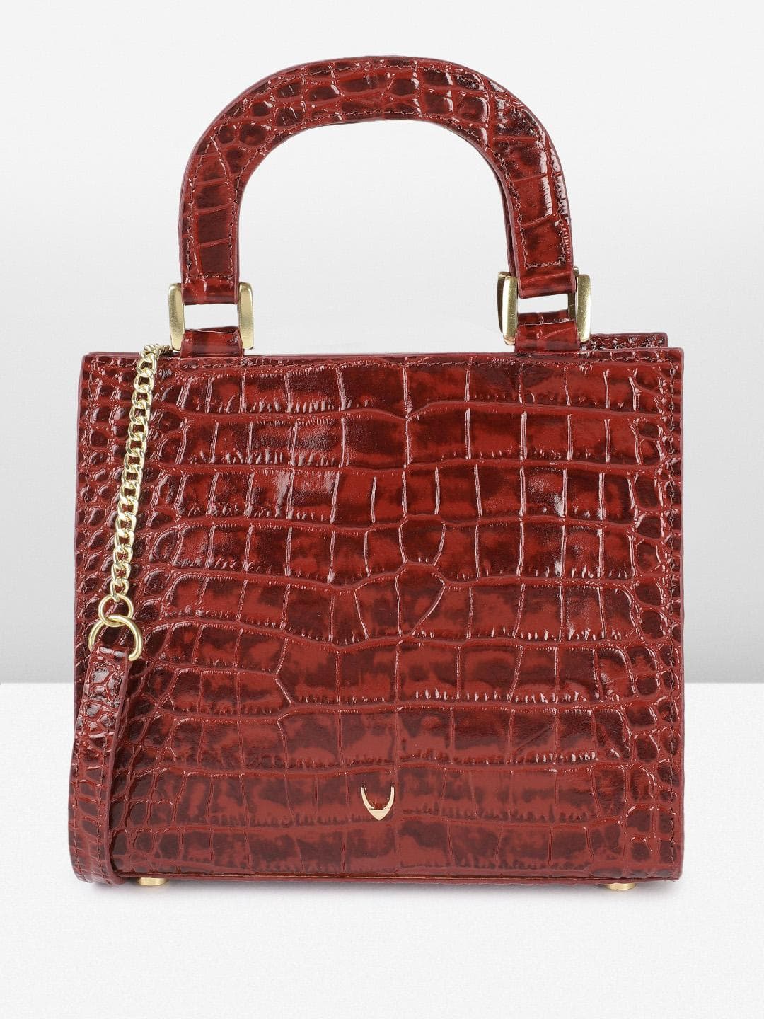 Hidesign Animal Textured Leather Structured Handheld Bag