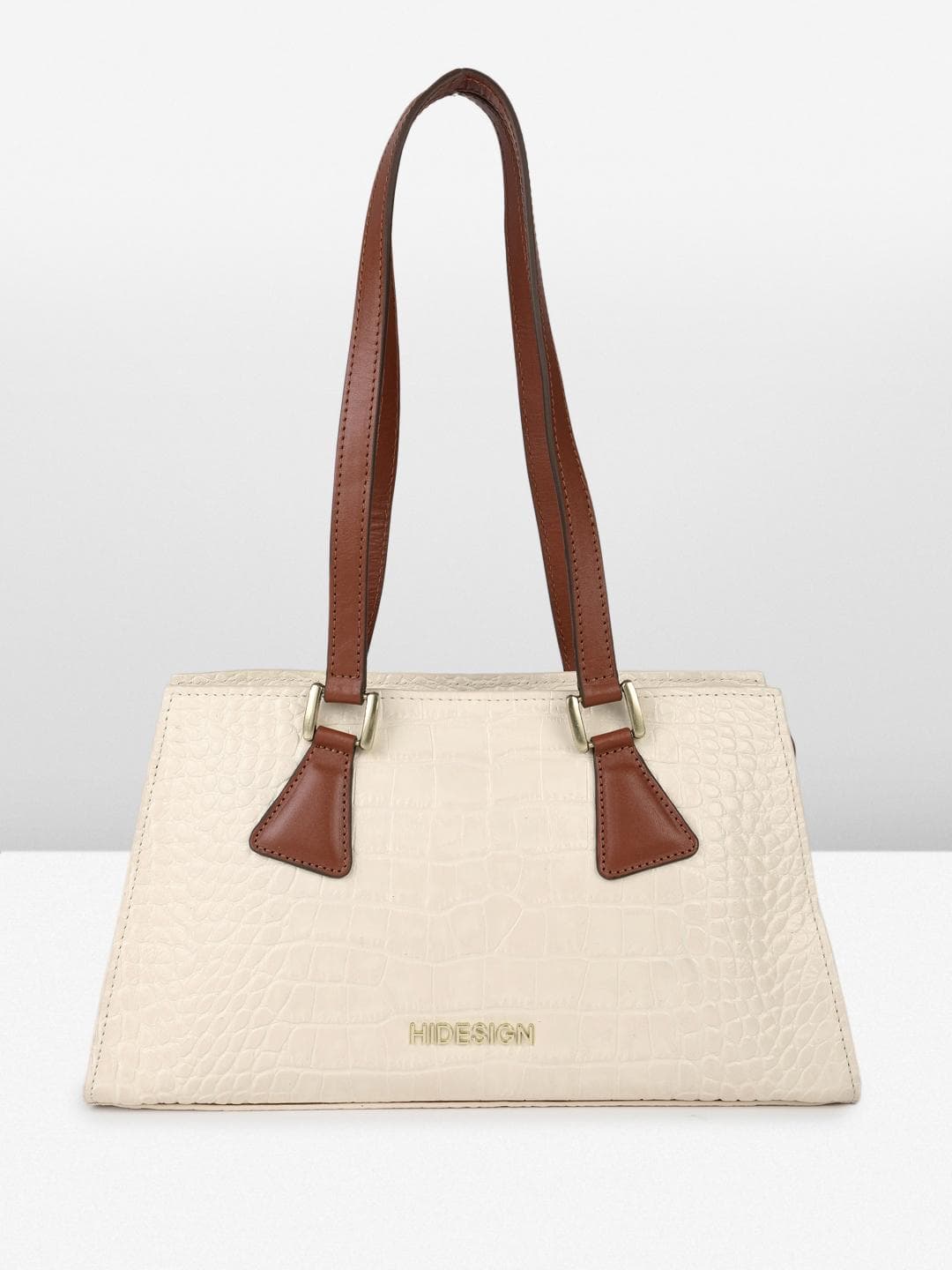 Hidesign SPRUCE 03 Croc Textured Leather Shoulder Bag