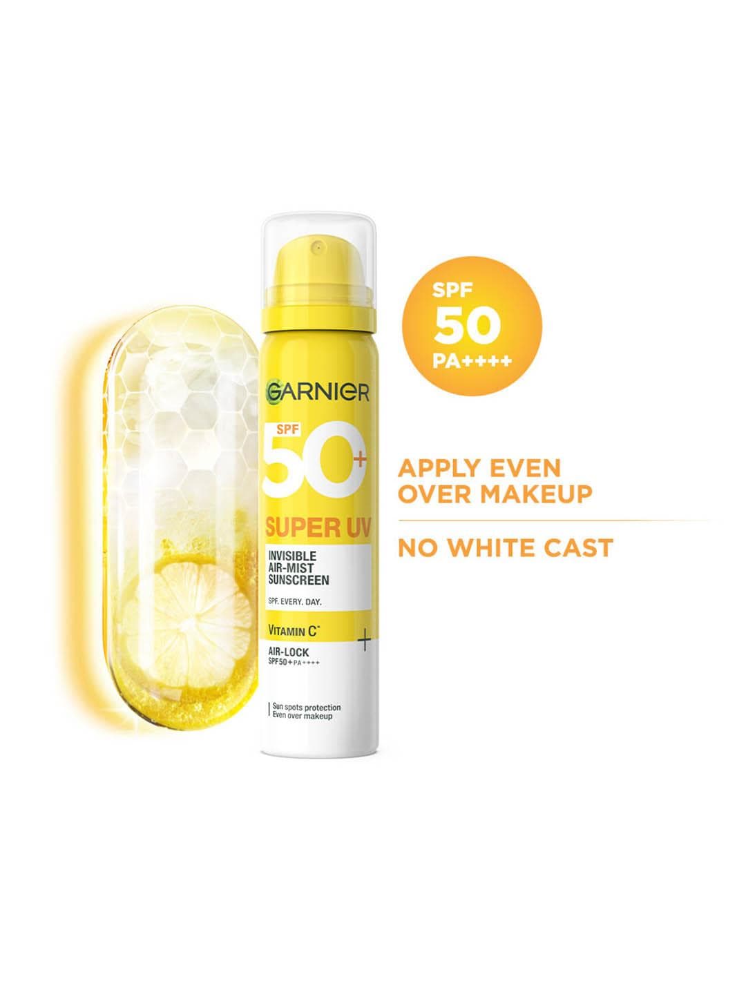 Buy Garnier Super UV Invisible Air Mist Sunscreen SPF50 PA++++ 99% Sun Damage Protection 75ml - - Personal Care for Unisex
