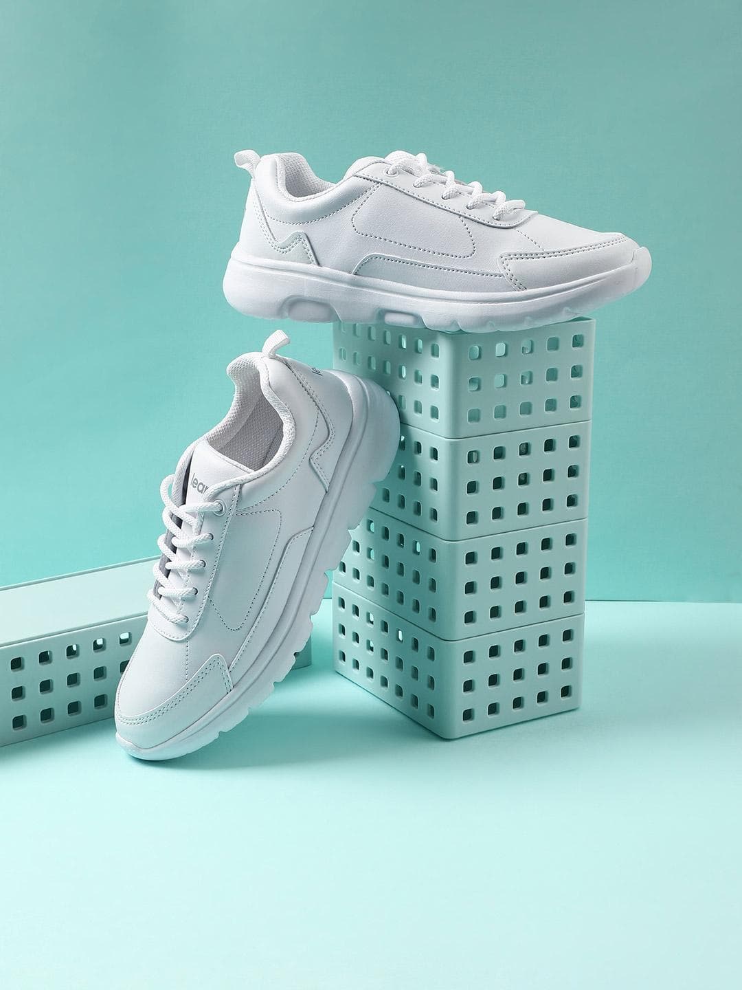 Liberty Leap7x Kids White Lacing School Shoes