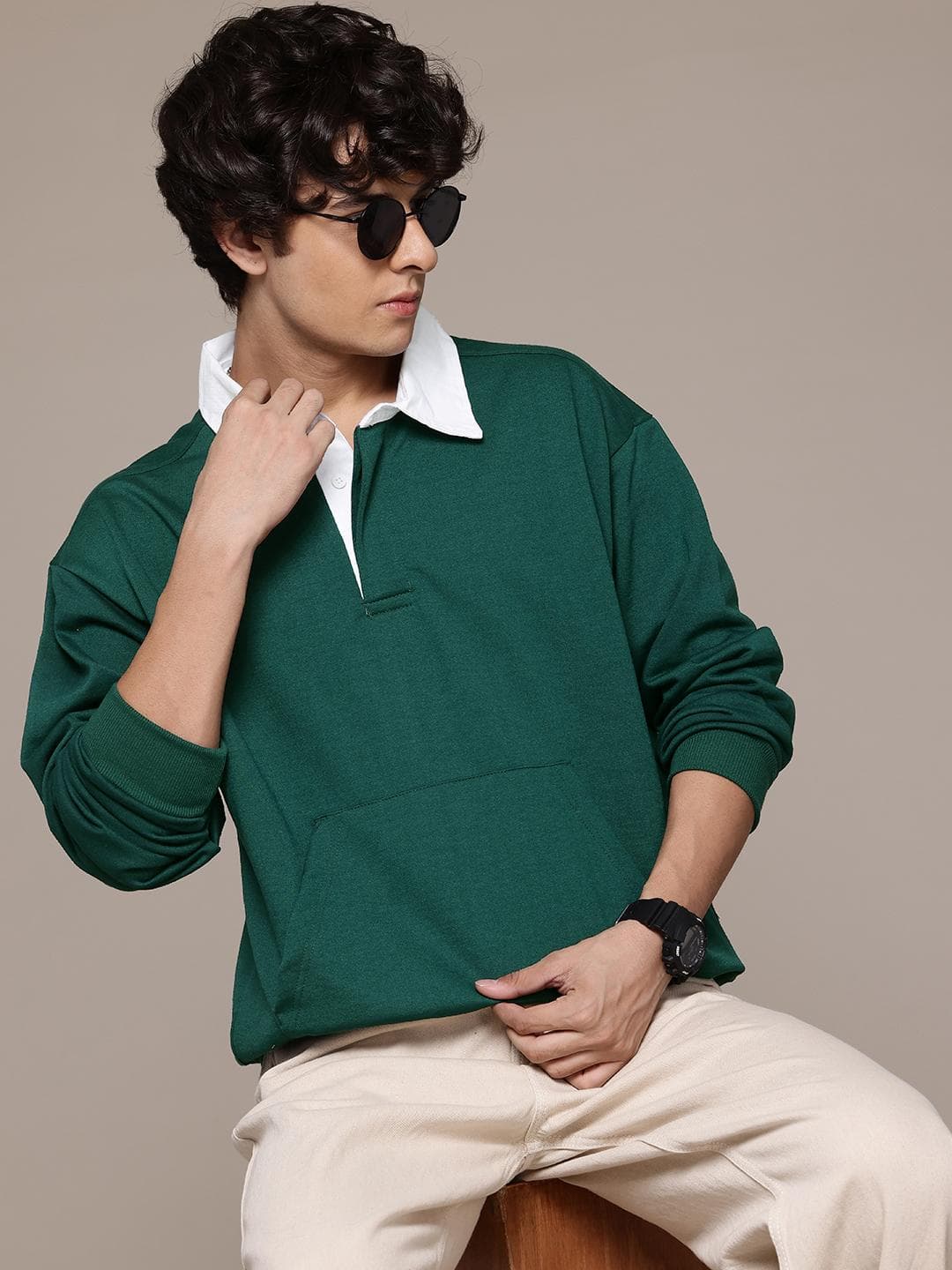 The Roadster Lifestyle Co. Men Relaxed Fit Sweatshirt