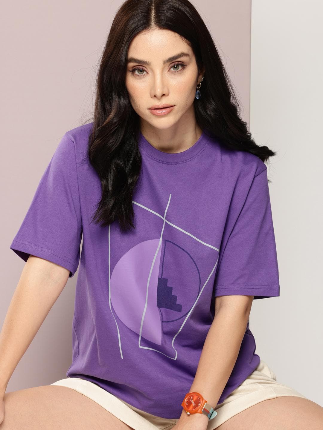 DILLINGER Printed Oversized Pure Cotton T-shirt