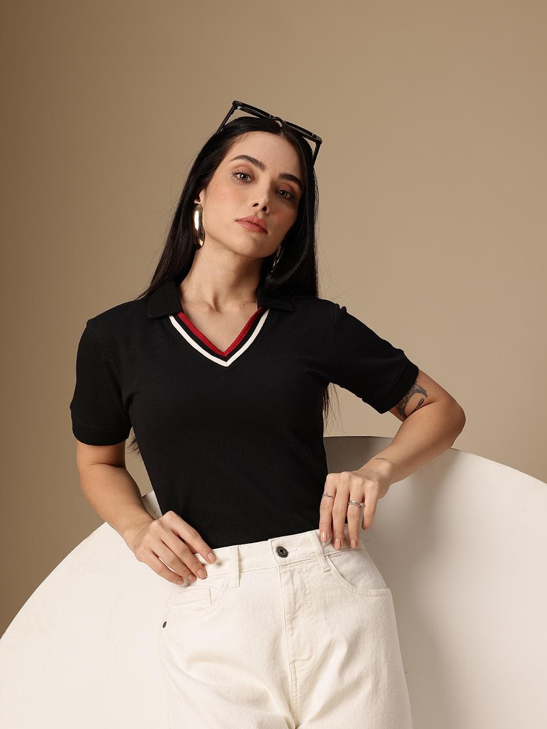 Chemistry Polo Collar Pure Cotton T-shirt
