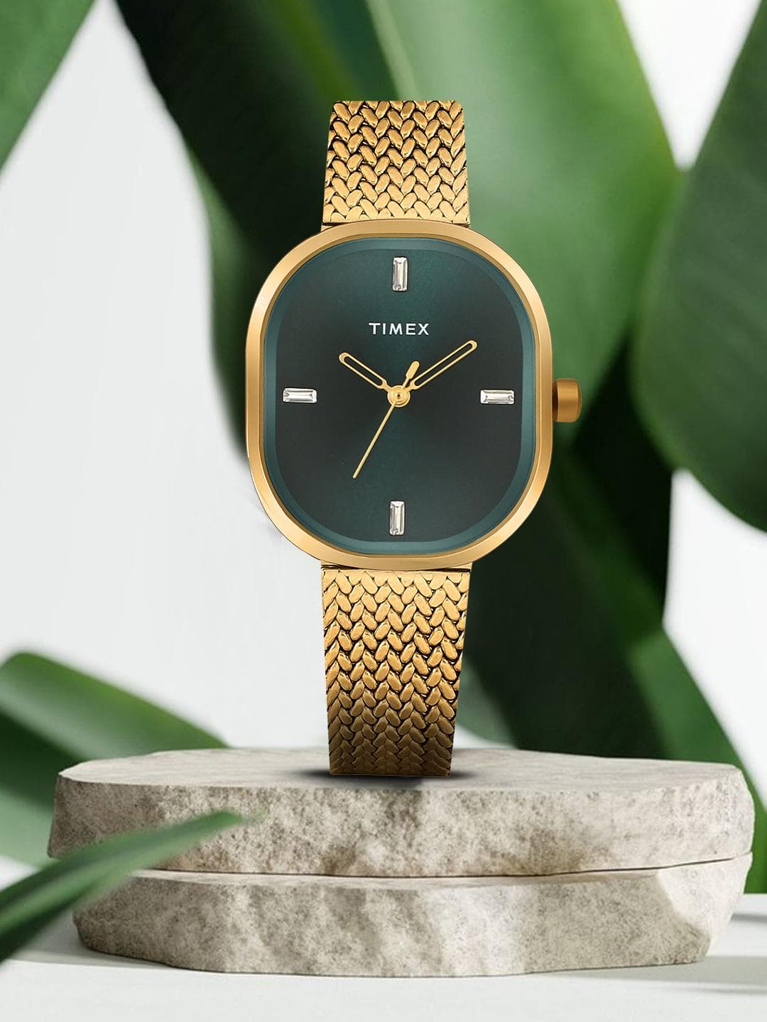 Buy Timex Square 28mm Green Dial Analog Women Watch TWEL20502 - - Accessories for Women