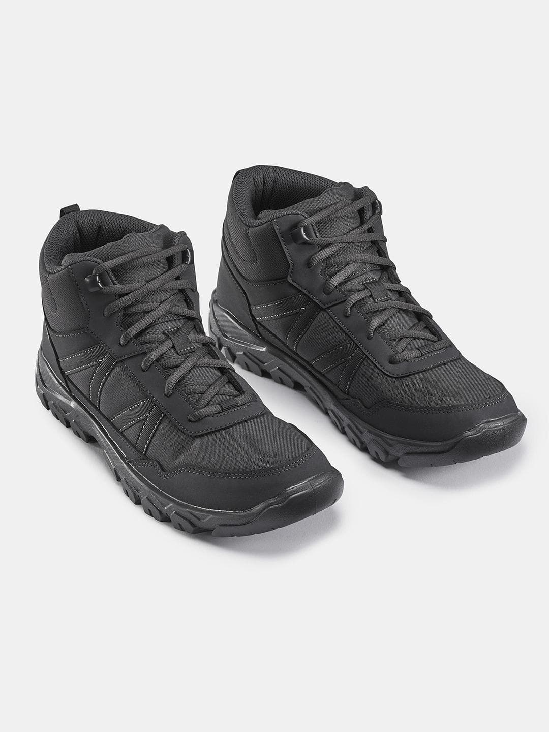 Decathlon Quechua - Men Black NH100 Cushioned Hiking Shoes