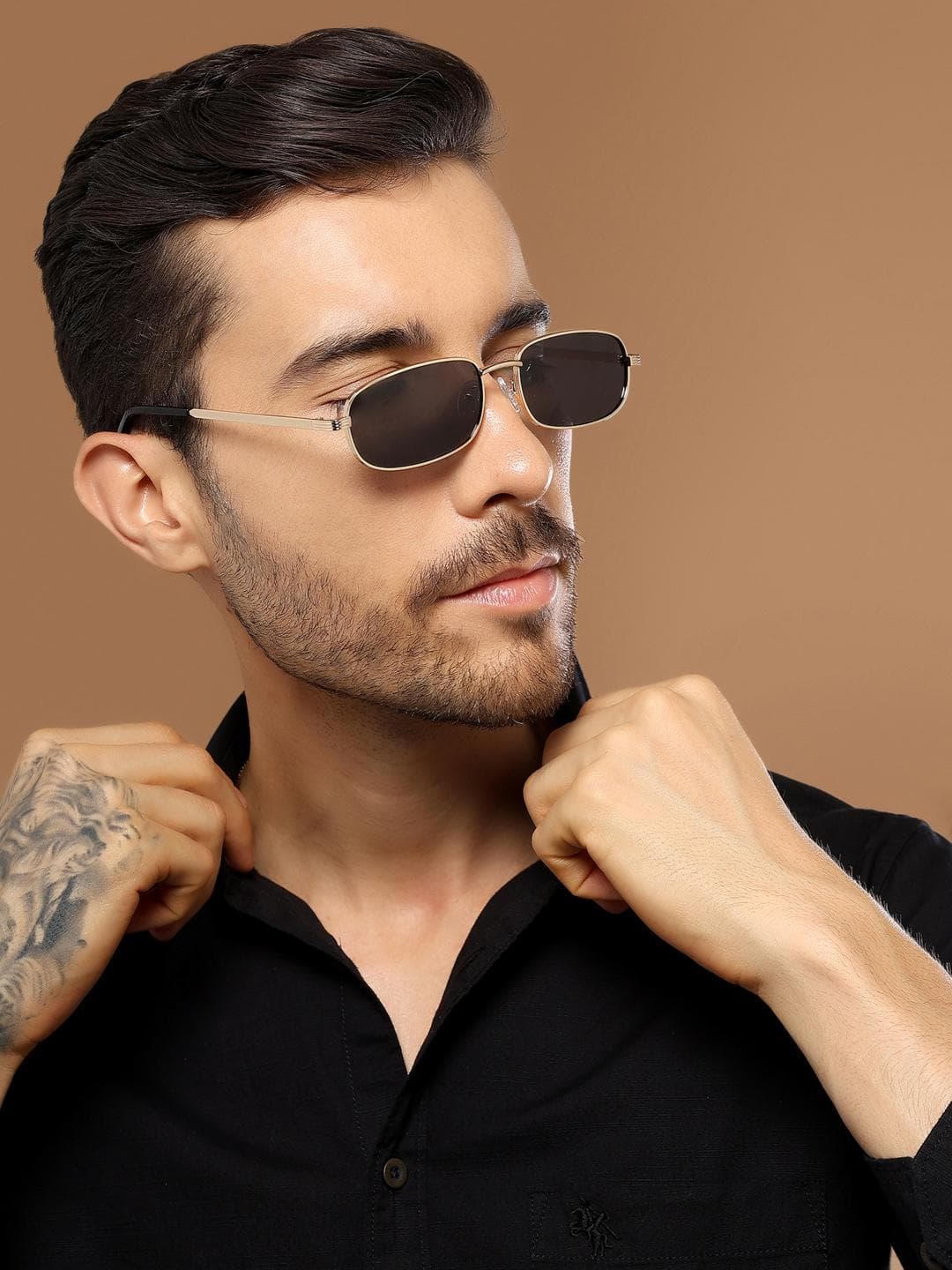 Buy Voyage Unisex Rectangle Sunglasses With Polarised And UV Protected Lens 2272PMG5846 - - Accessories for Unisex