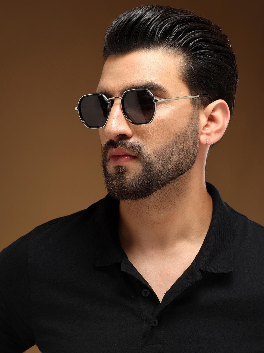 Voyage Unisex Square Sunglasses with Polarised and UV Protected Lens
