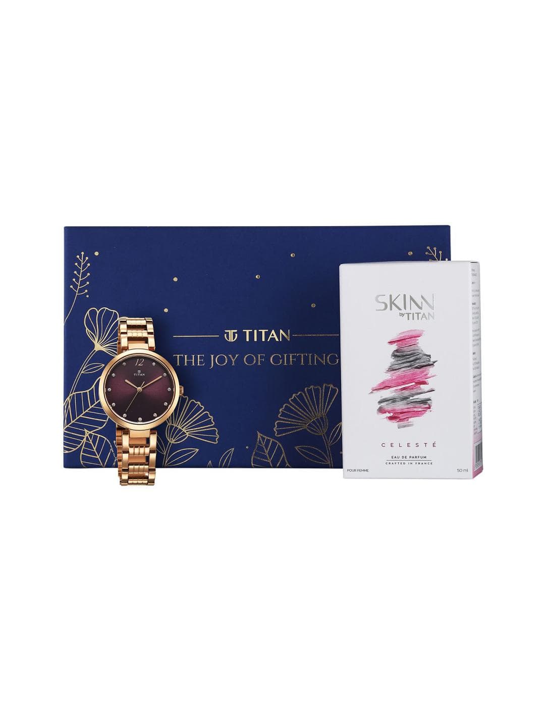 Titan Women Sparkle Analog Watch With Celeste EDP Set - 50ml