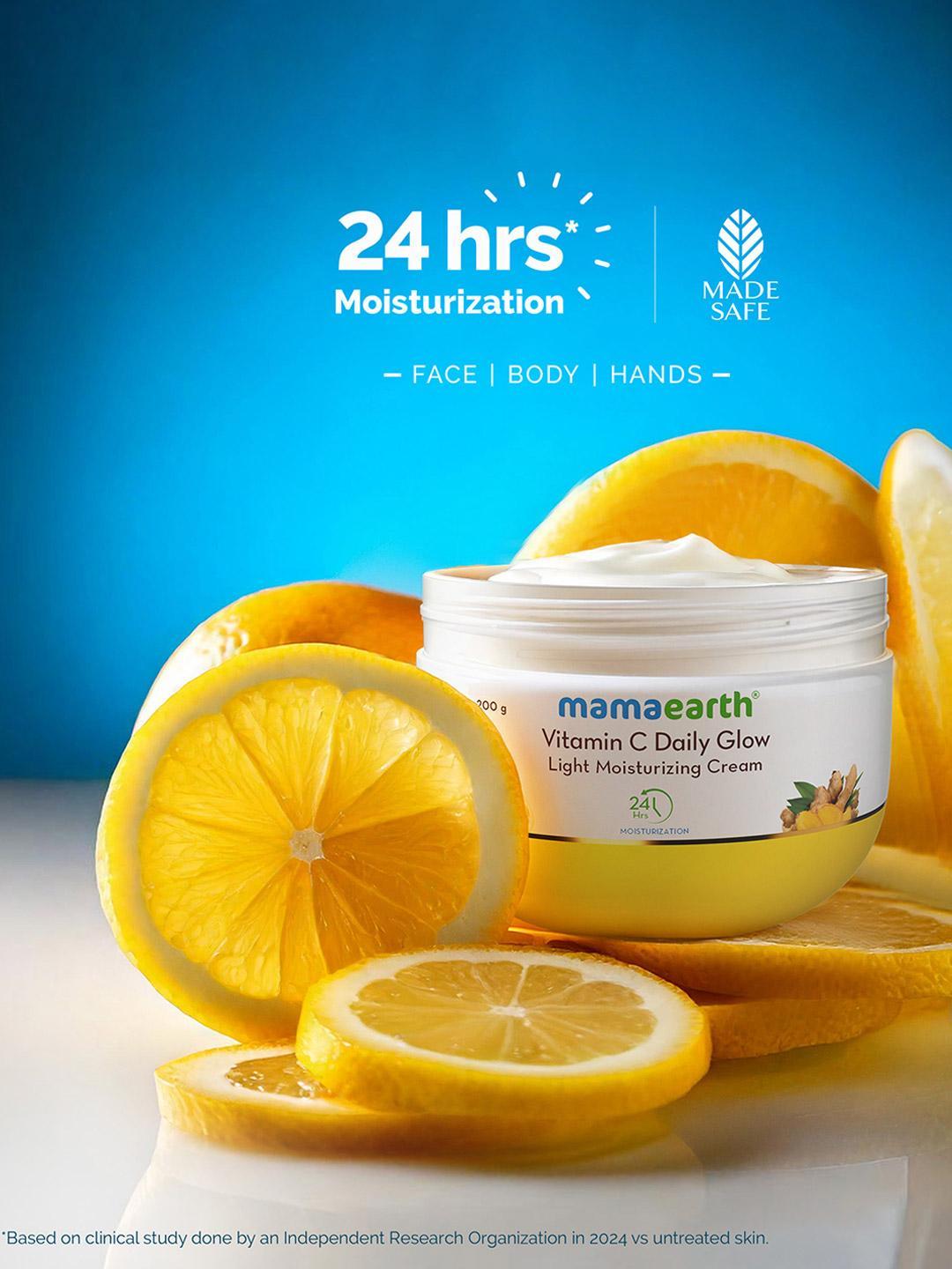 Buy Mamaearth Vitamin C Daily Glow Light Moisturizing Cream With Turmeric 200 G - - Personal Care for Unisex