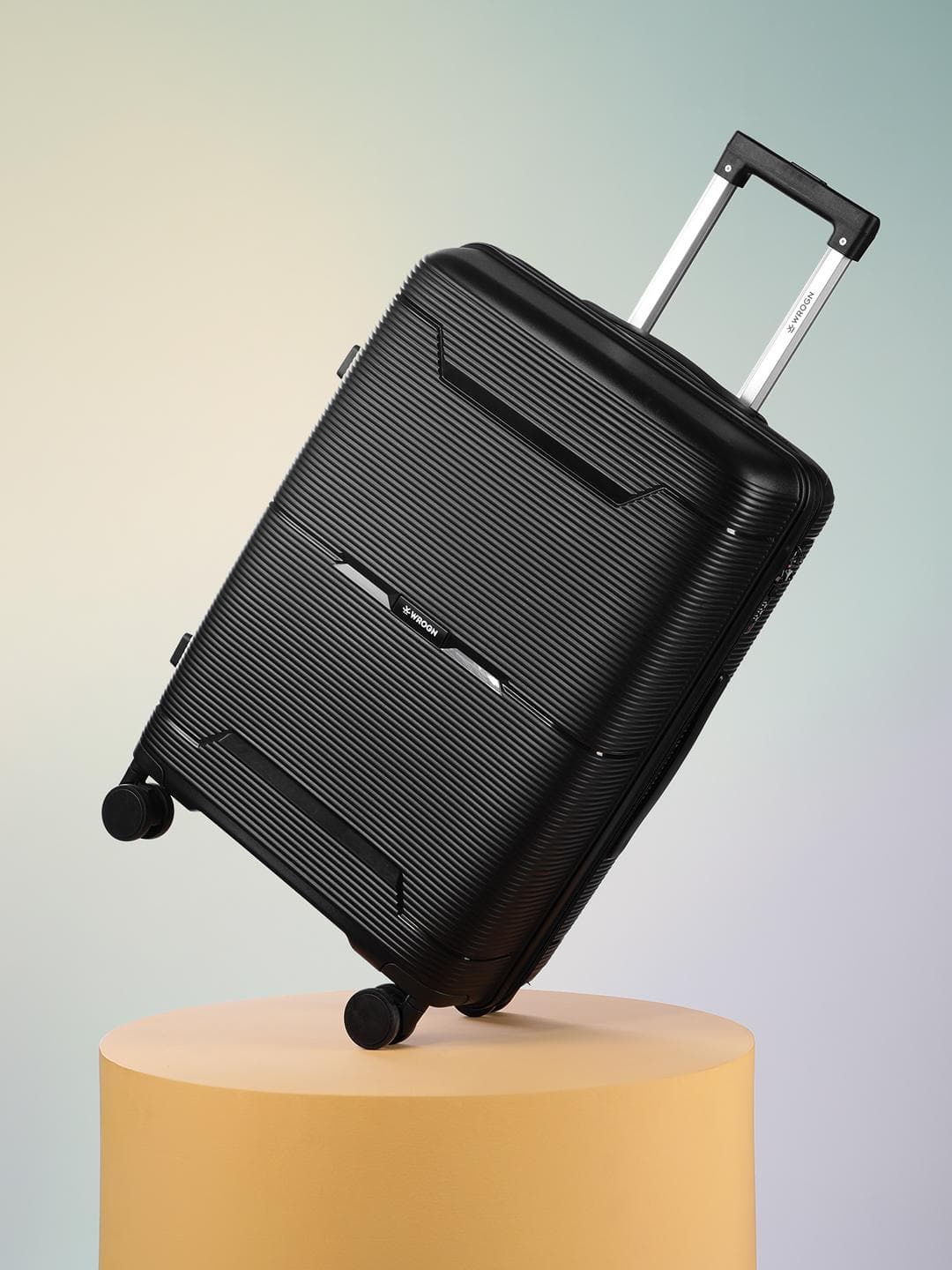 Buy WROGN Textured 360 Degree Rotation Hard Sided Medium Sized Trolley Bag 74.93 L - - Accessories for Unisex