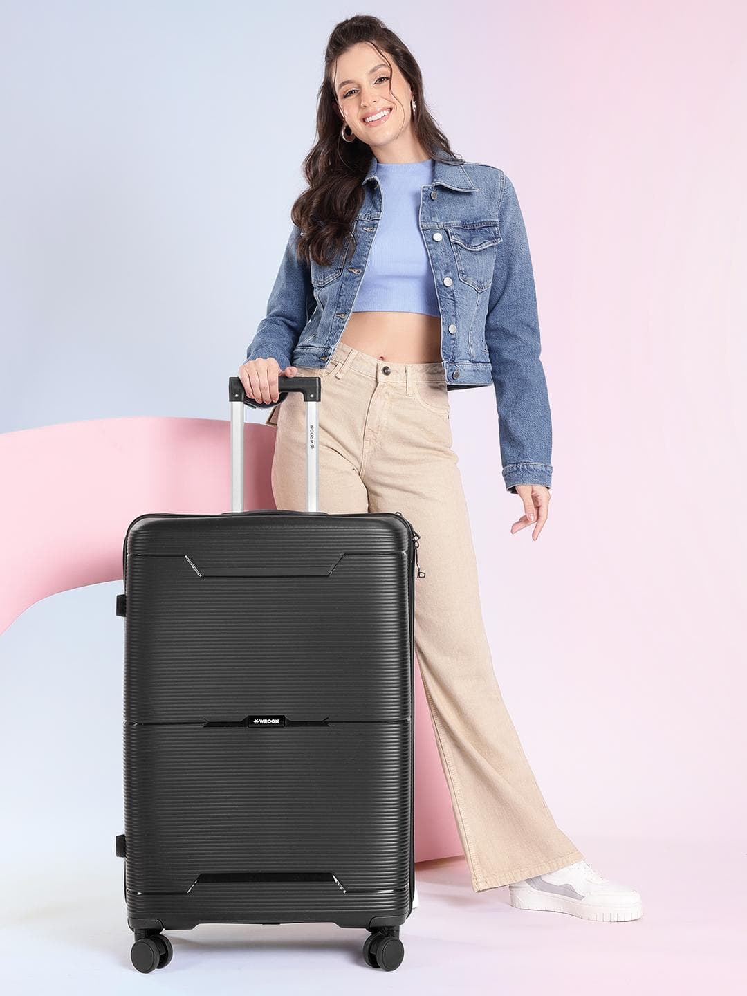 Buy WROGN Textured 360 Degree Rotation Hard Sided Large Sized Trolley Bag 118L - - Accessories for Unisex