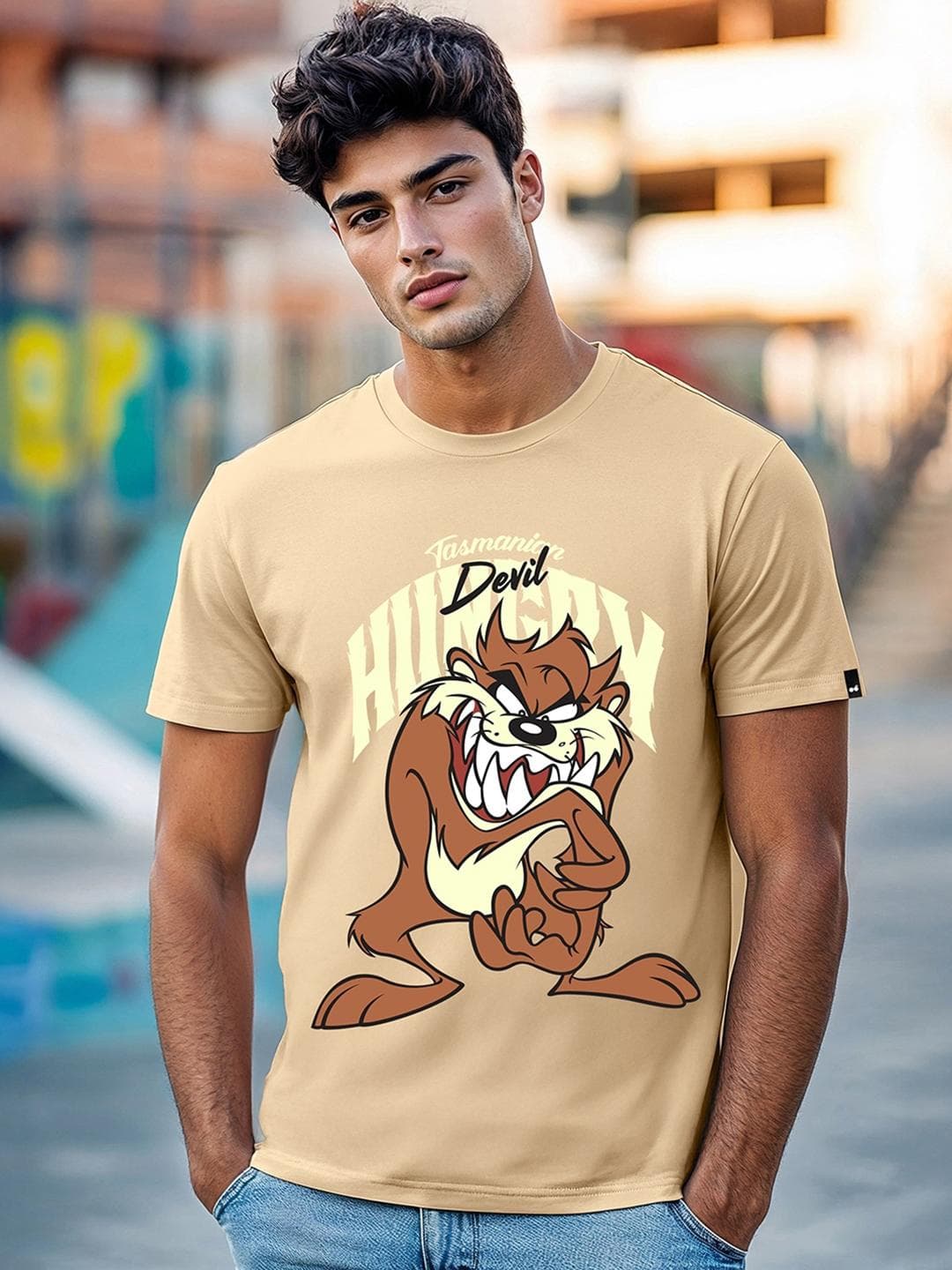 Bewakoof Men Graphic Printed Round Neck Cotton T-shirt