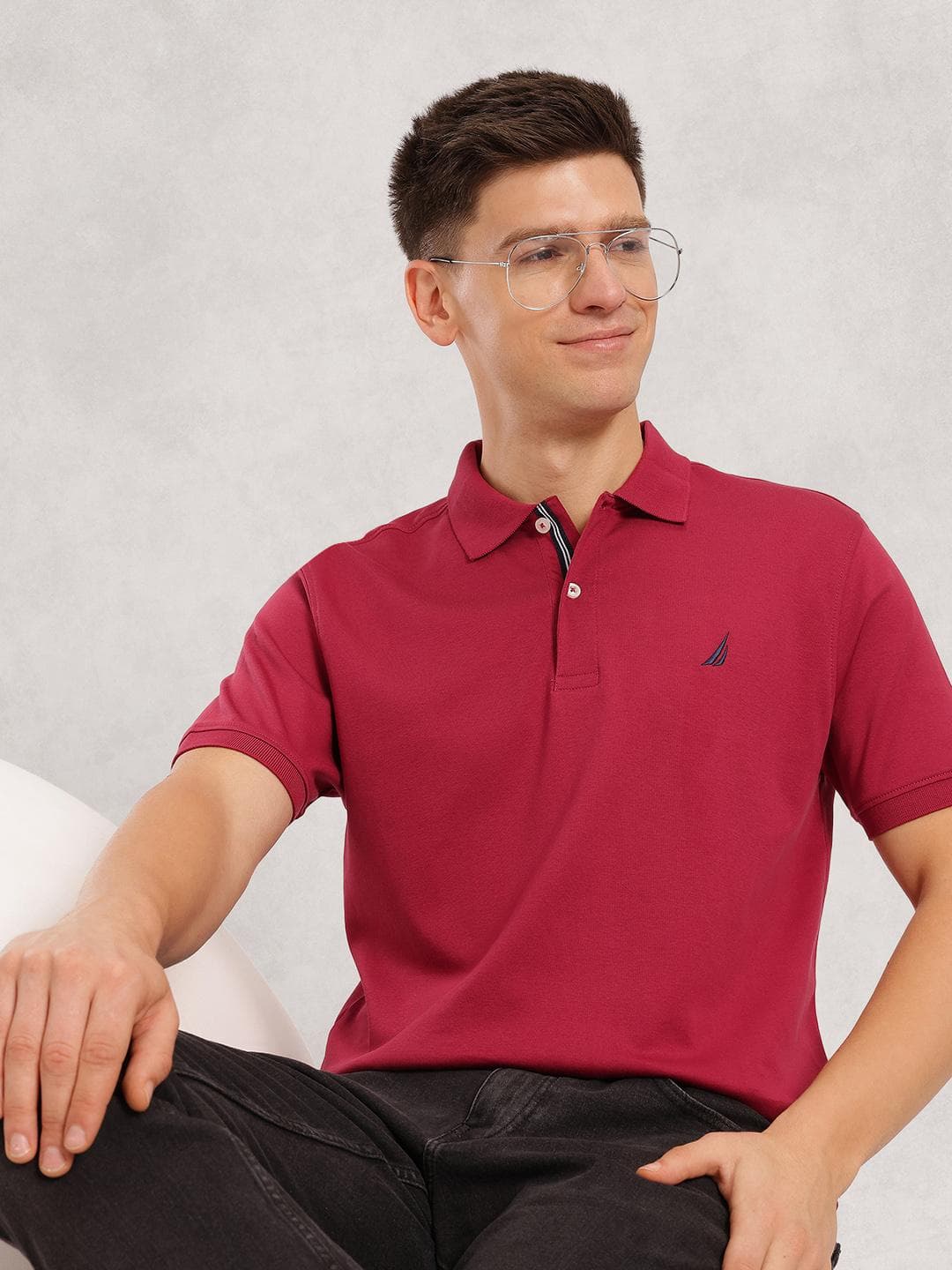 Nautica Polo Collar Pure Cotton T-shirt