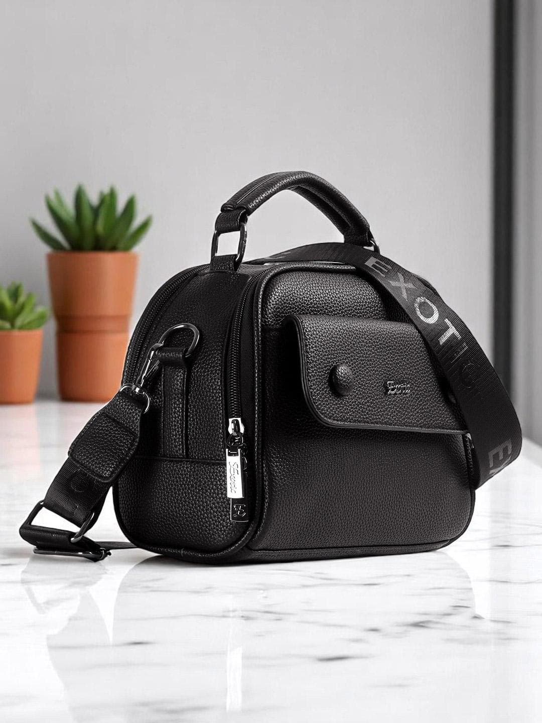 Exotic Textured Half Moon Sling Bag