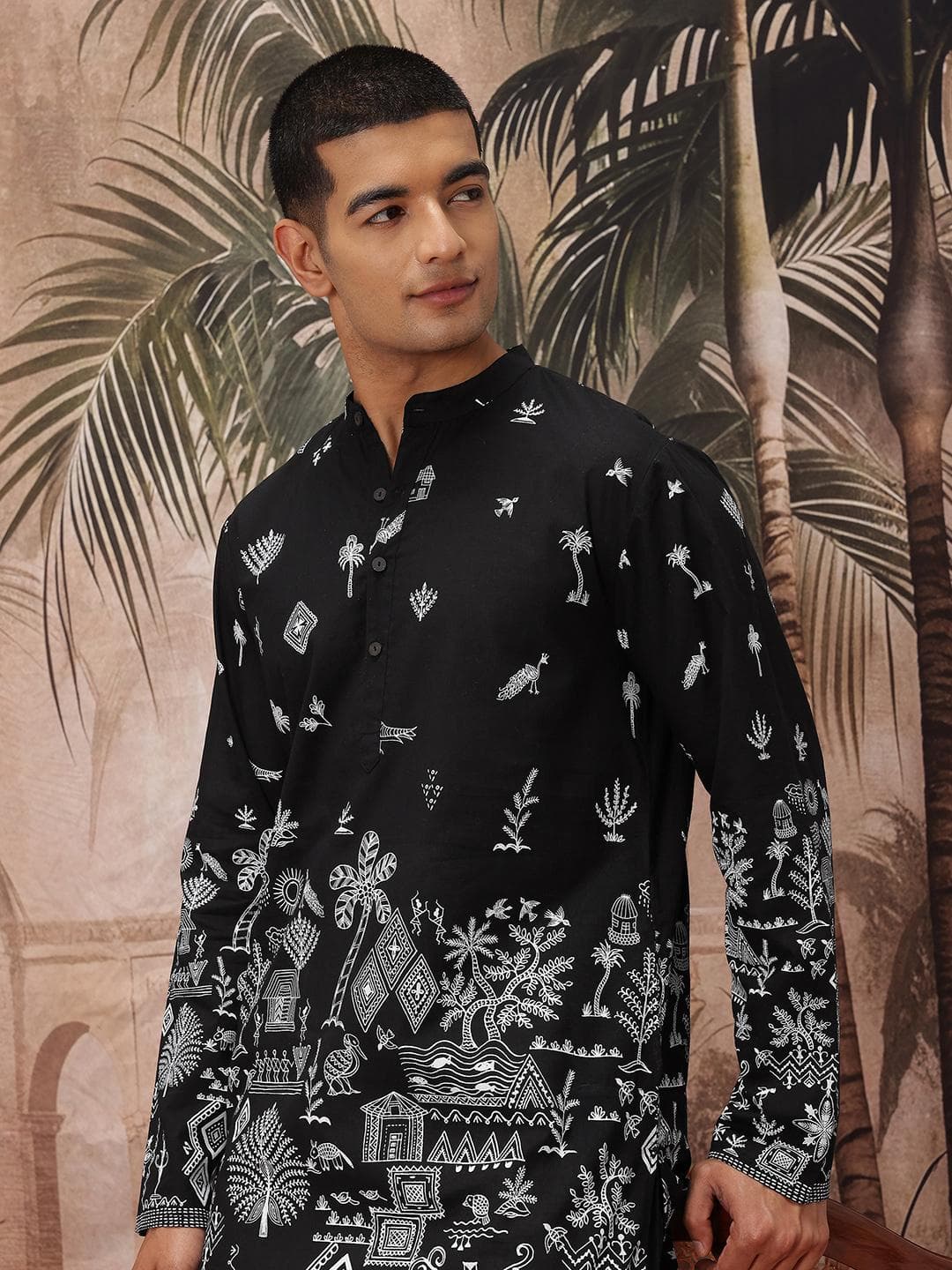 Sangria Tribal Print Pure Cotton Kurta