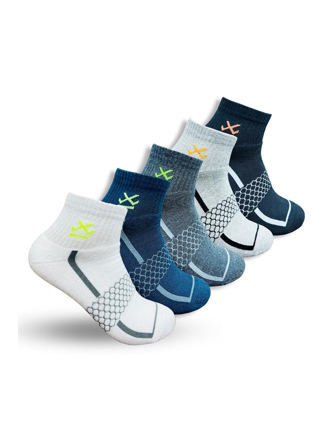 Buy WROGN Unisex Pack Of 5 Assorted Ankle Length Cotton Socks - - Accessories for Unisex