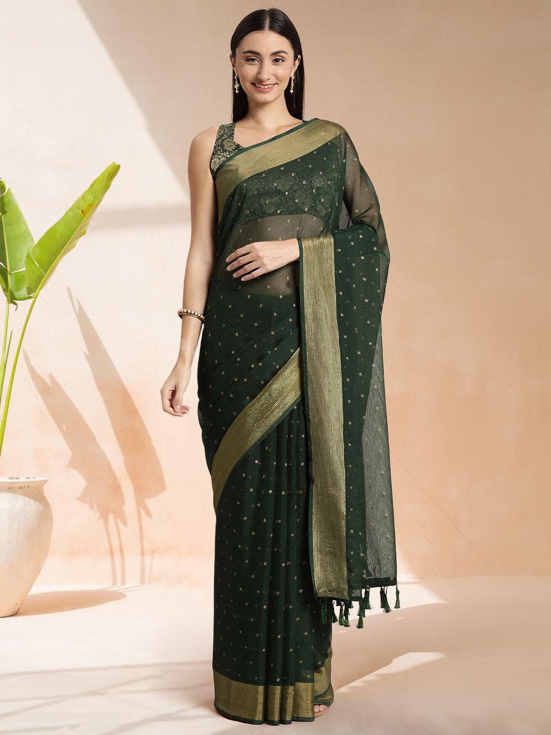 Mitera Floral Printed Ready to Wear Saree