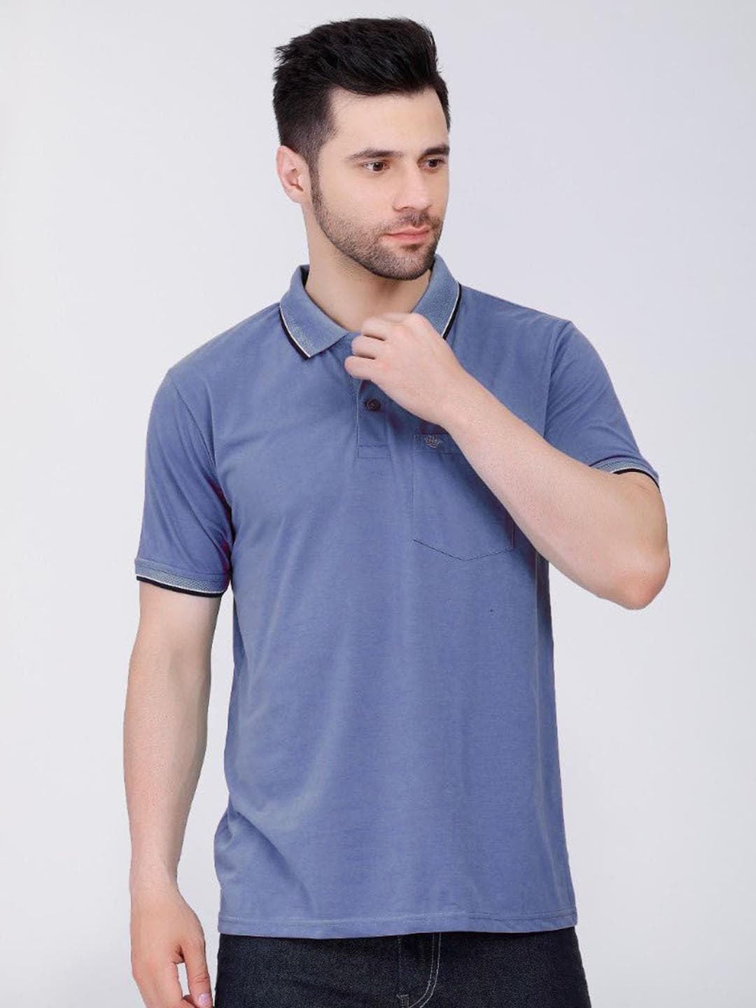 ARRAY Polo Collar Cotton T-shirt with Pocket