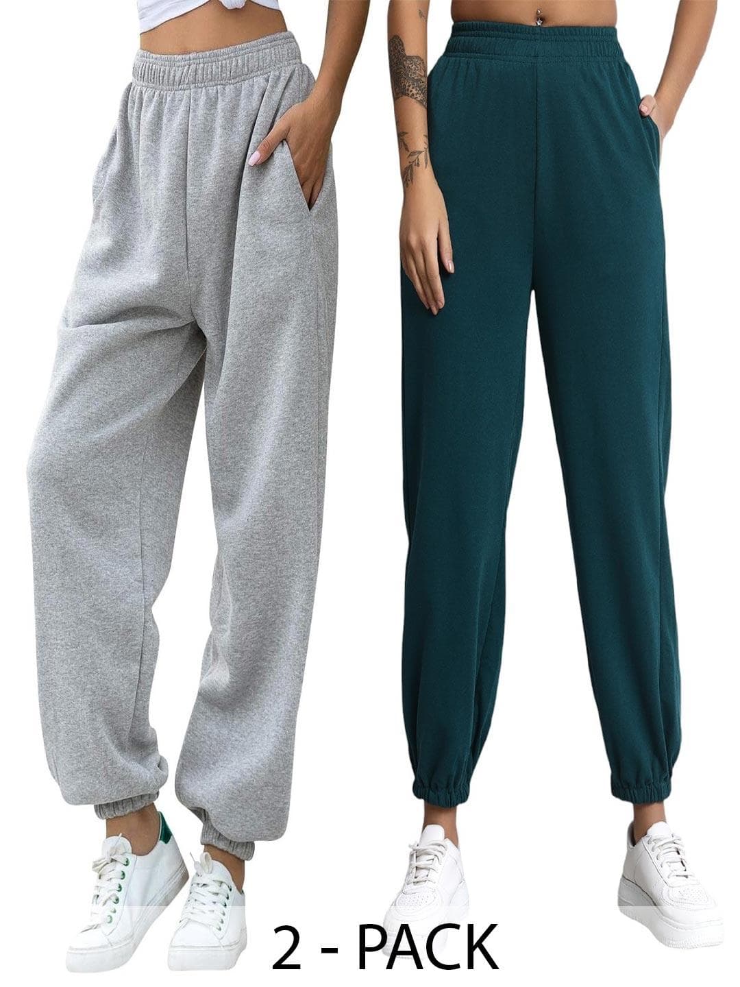 Q-rious Women Cotton Loose Fit Joggers Trousers