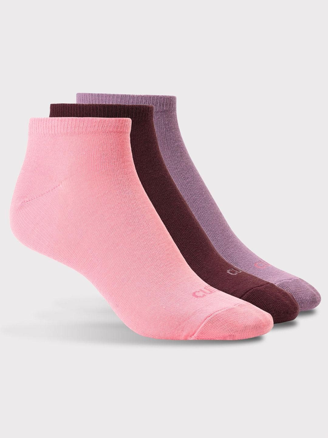 Buy CULT Women Pack Of 3 Low Ankle Cotton Multi Colour Socks - - Accessories for Women