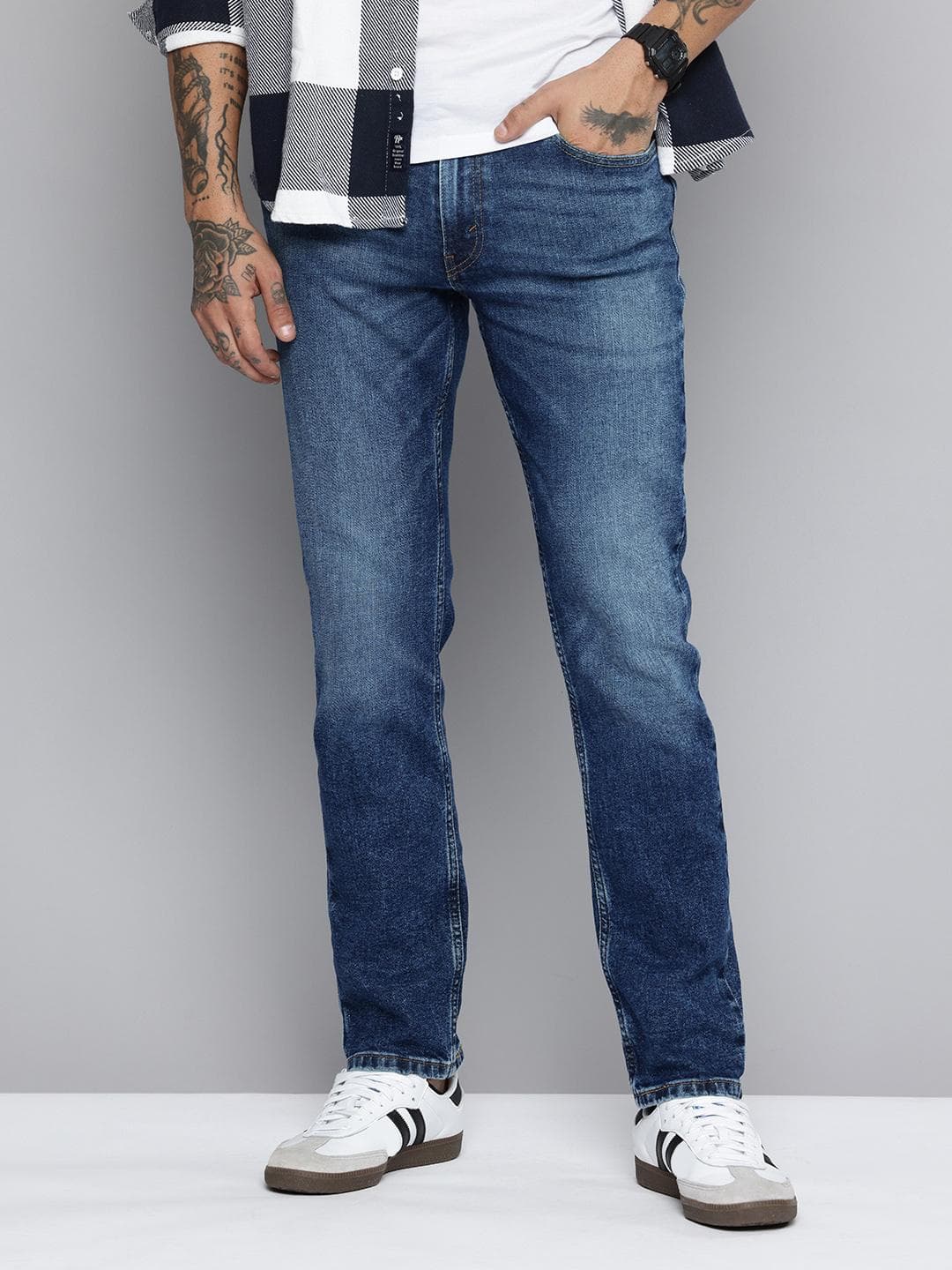 Levis Men 511 Slim Fit Heavy Fade Stretchable Jeans