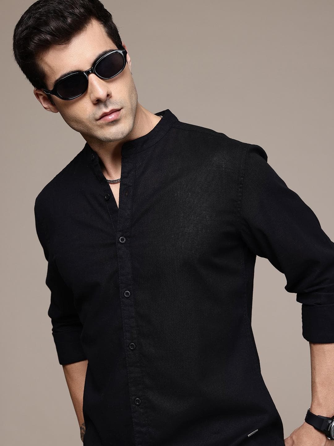 The Roadster Life Co. Regular Fit Cotton Linen Casual Shirt