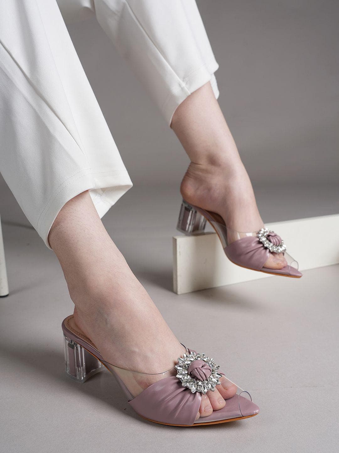 Lavie Embellished Block Heel Sandals