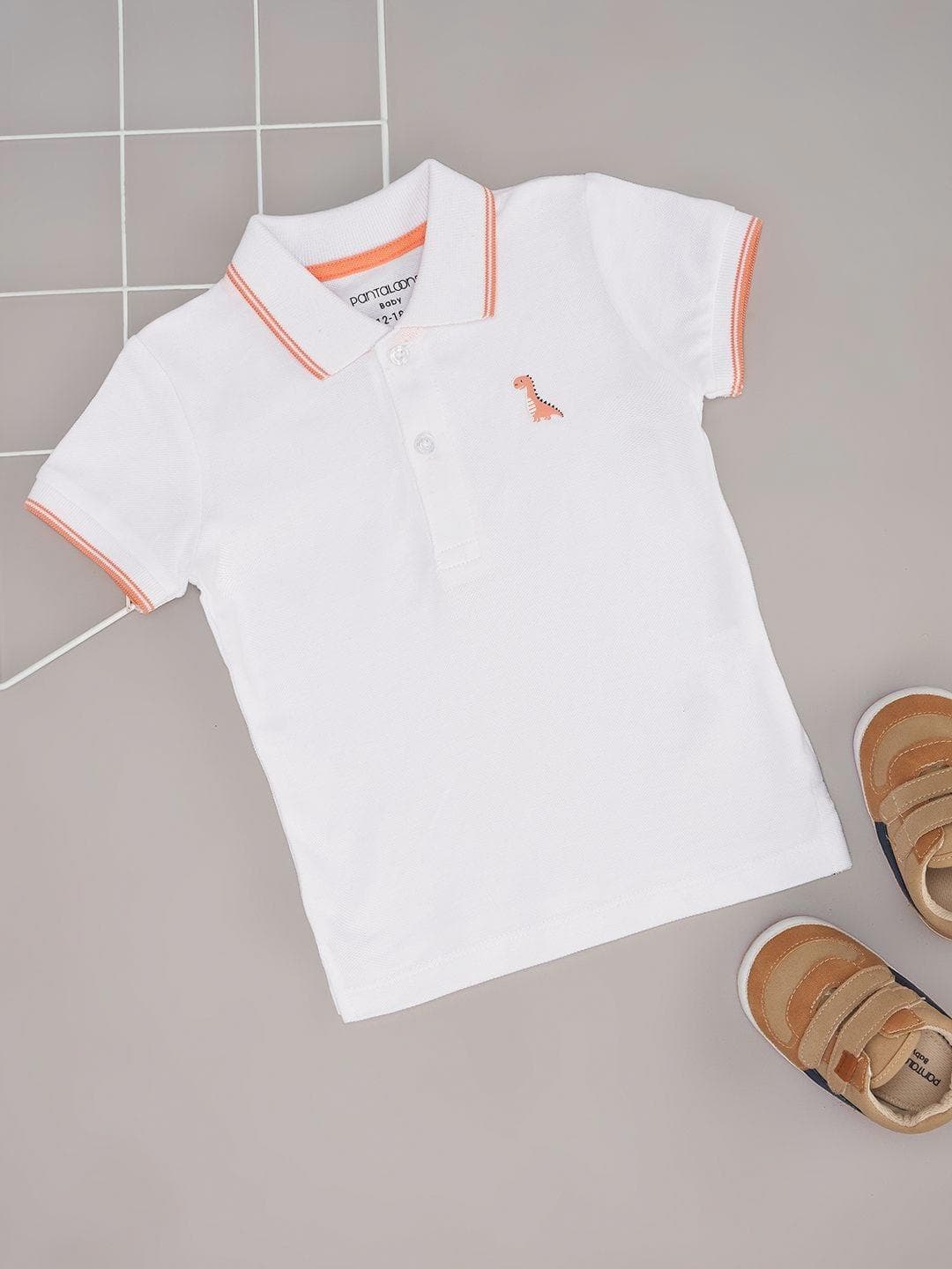 Pantaloons Baby Boys Solid Polo Collar Cotton T-shirt