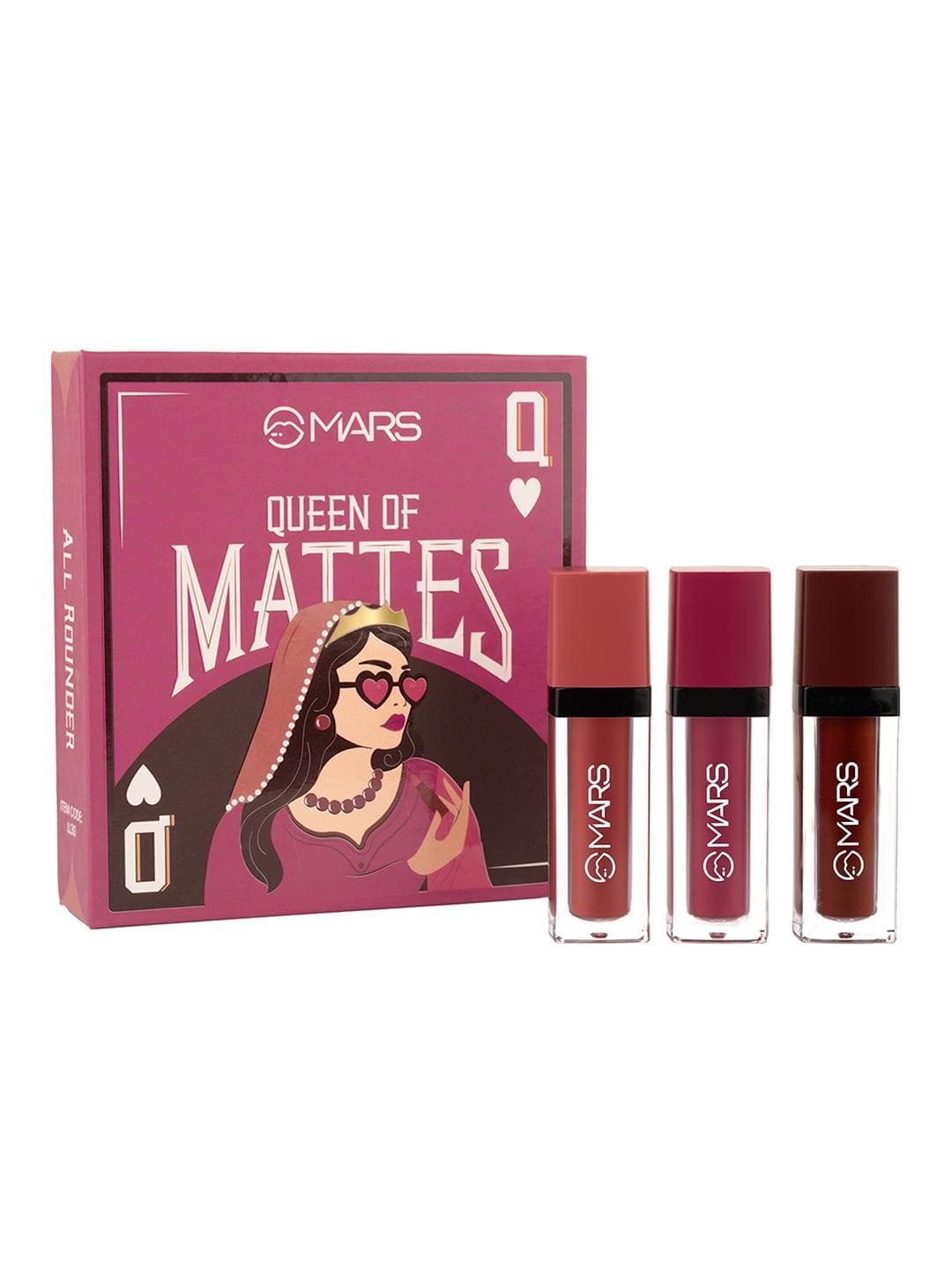 Buy MARS Set Of 3 Queen Of Mattes Long Lasting Liquid Lipstick 13.5ml All Rounder - - Personal Care for Women
