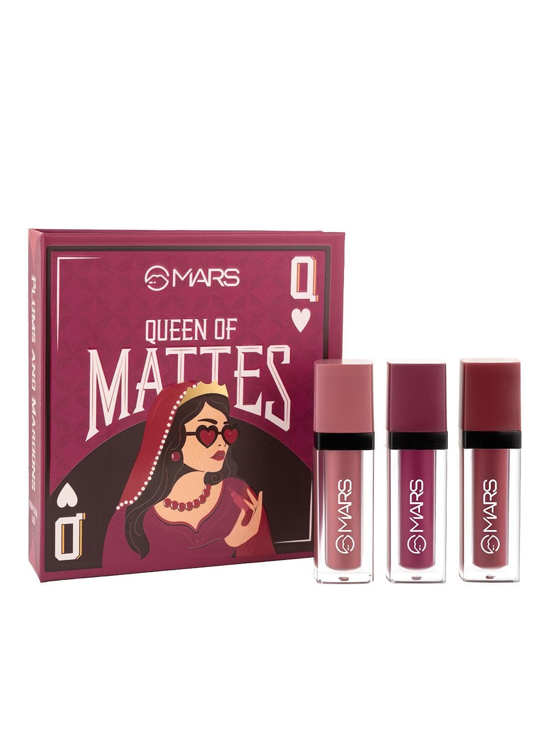 Buy MARS Set Of 3 Queen Of Mattes Long Lasting Liquid Lipstick 13.5ml Plums & Maroons - - Personal Care for Women