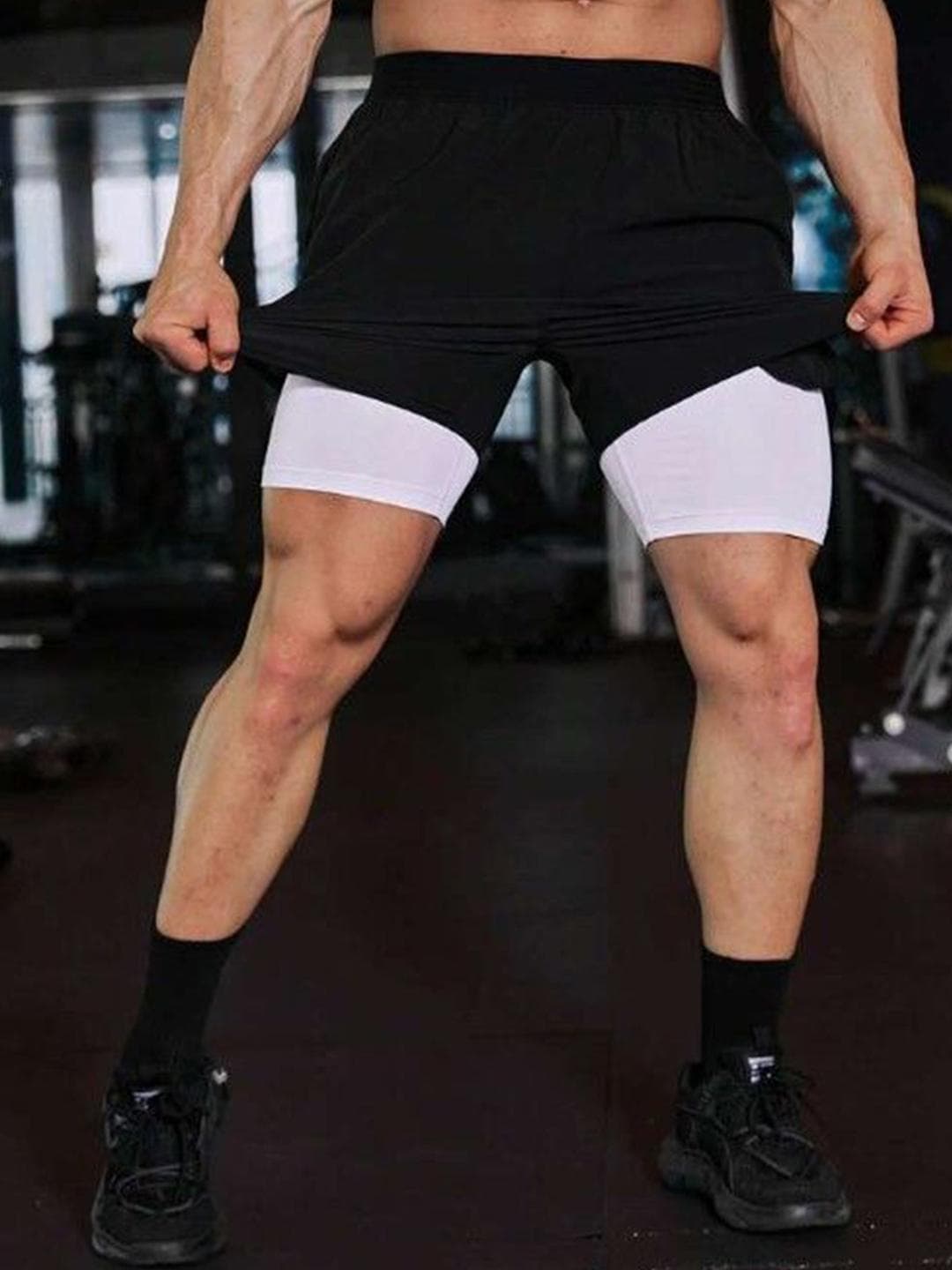 MASCARI Men Dri-FIT Colourblocked High-Rise Sports Shorts