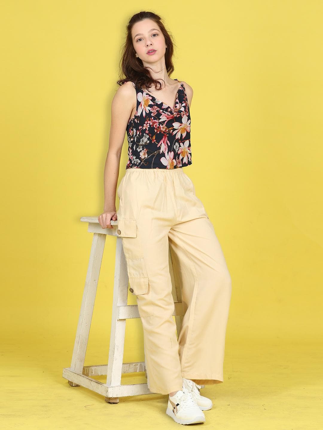Cutiekins Printed Crop Top With Trousers Co-Ords