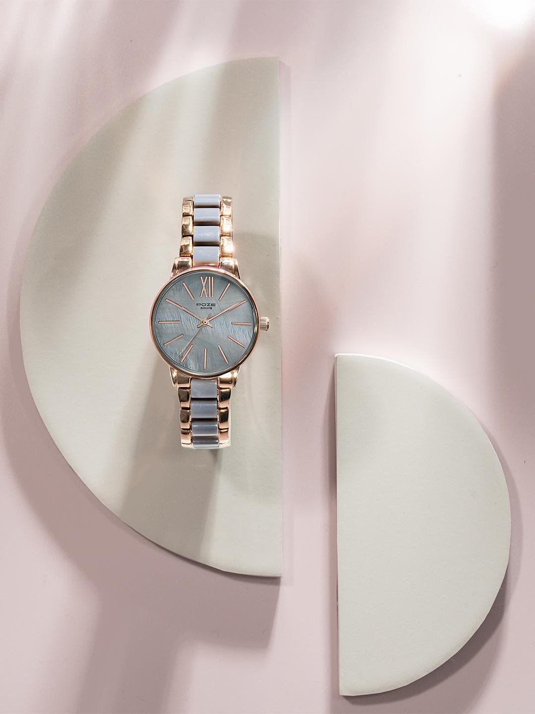 Sonata Women Embellished Dial & Bracelet Style Straps Analogue Watch SP80051KM03W