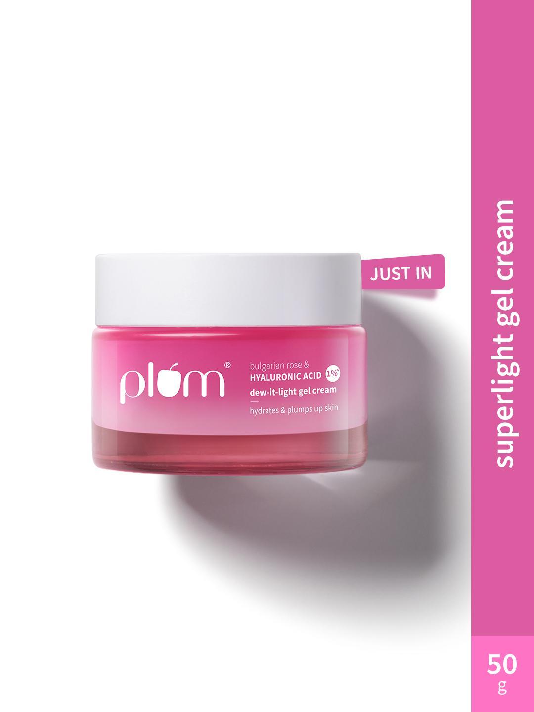 Buy Plum Bulgarian Rose And 1% Hyaluronic Acid Dew It Light Gel Cream 50 G - - Personal Care for Unisex