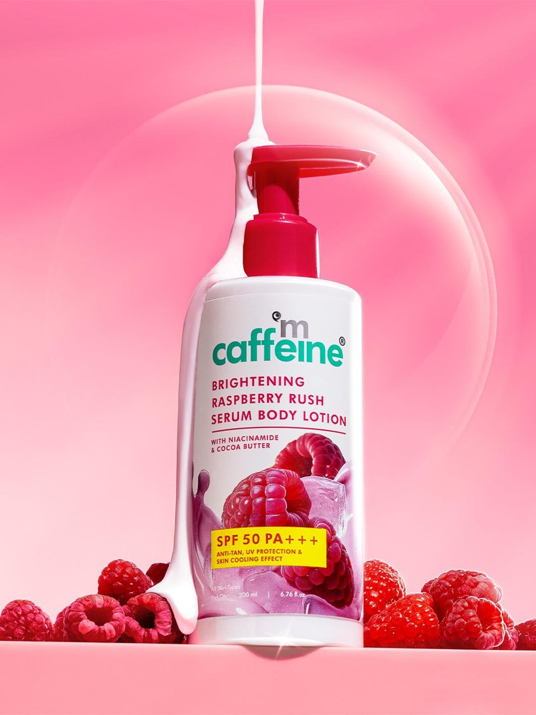 Buy MCaffeine Raspberry Body Lotion SPF 50 200 Ml - - Personal Care for Unisex