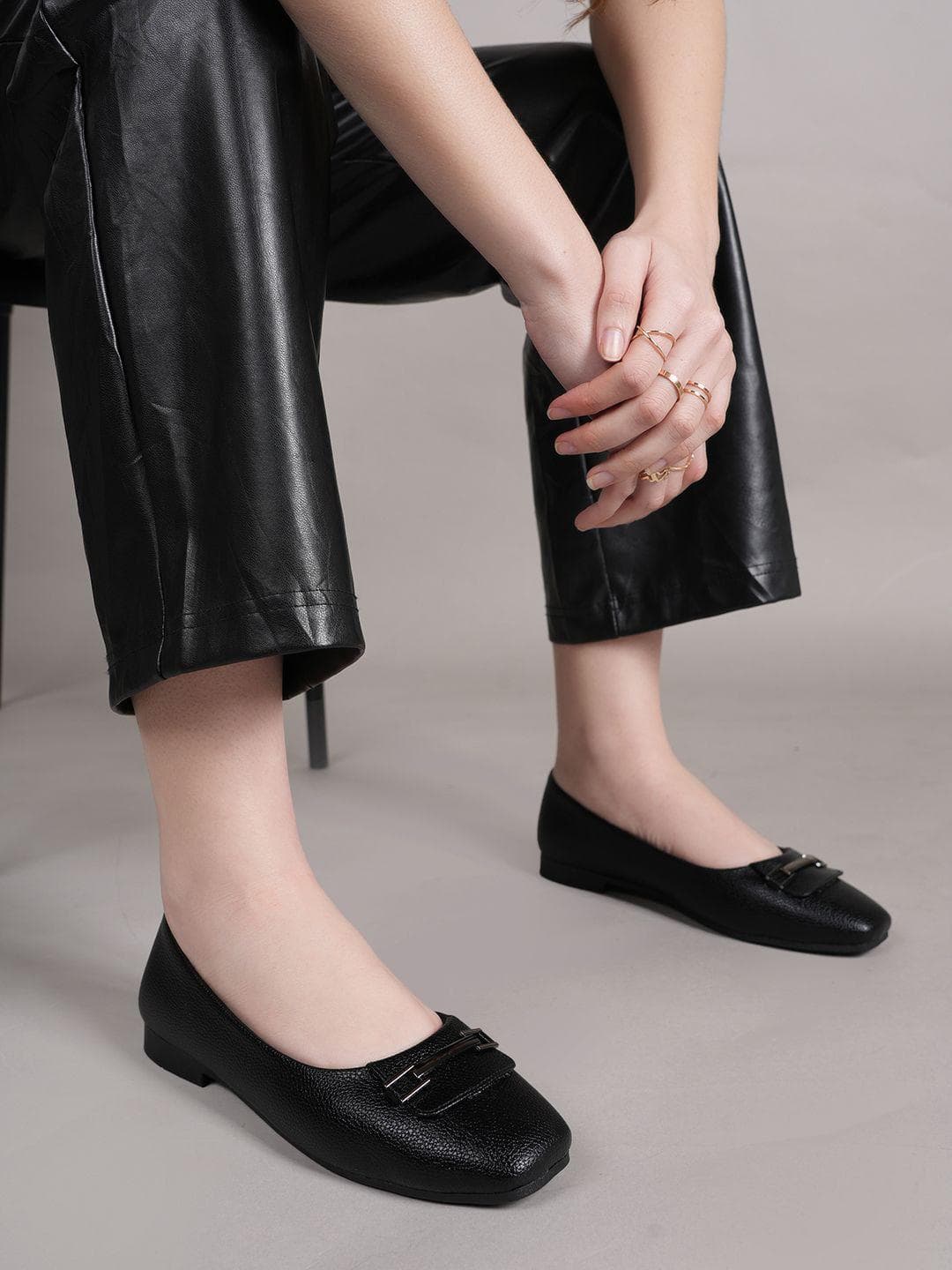 Lavie Women Textured Embellished Ballerinas