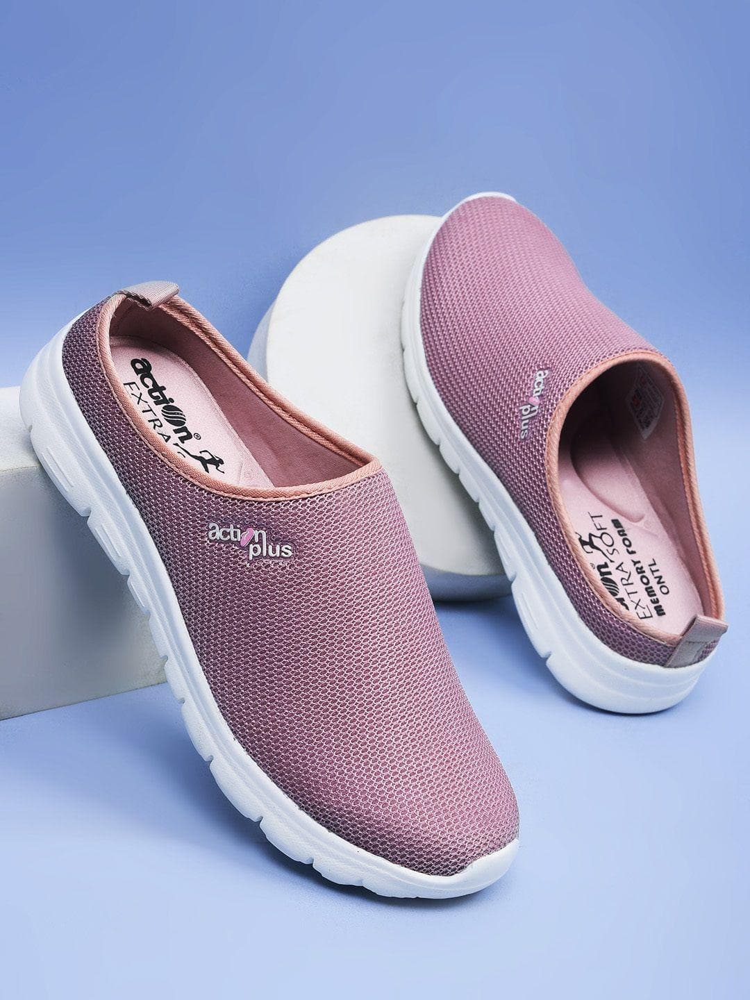Action Women Woven Design Mule Slip-On Sneakers
