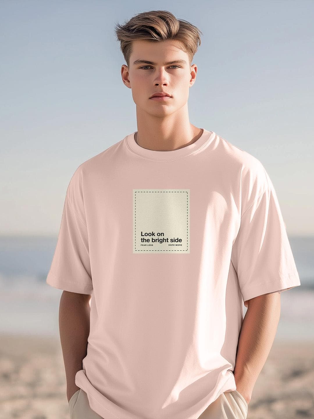 NOBERO Men Graphic Printed Cotton Oversized Fit T-shirt