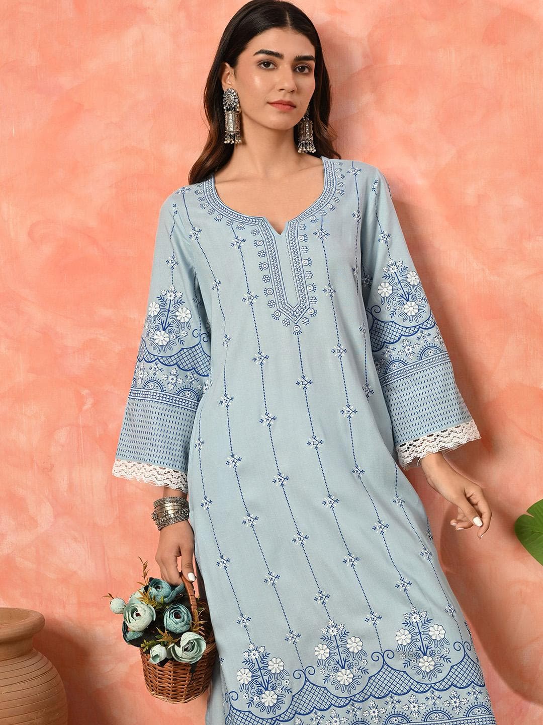 Bhuja Women Flared Sleeves Kurta