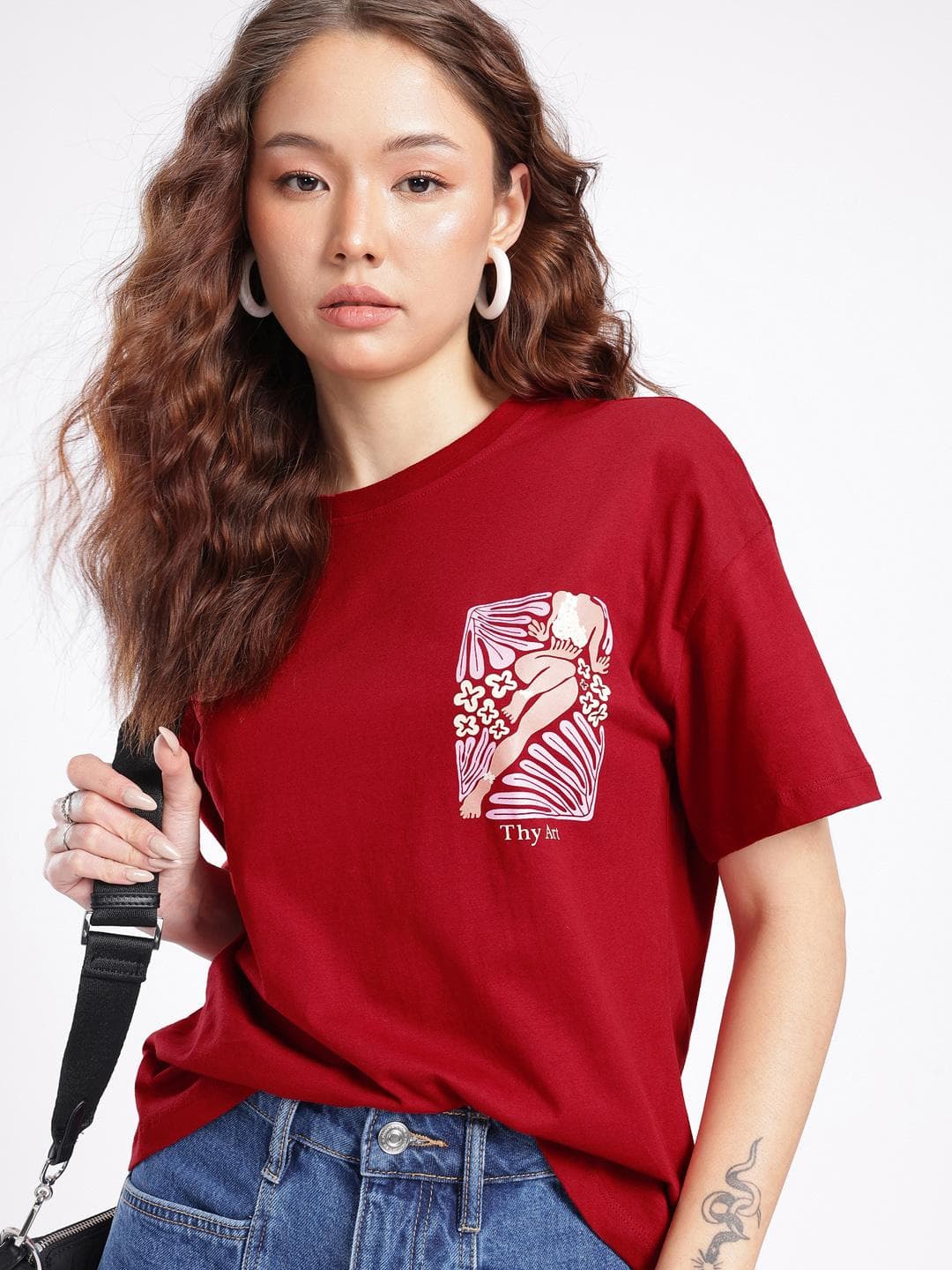 glitchez Women Graphic Relaxed T-shirt