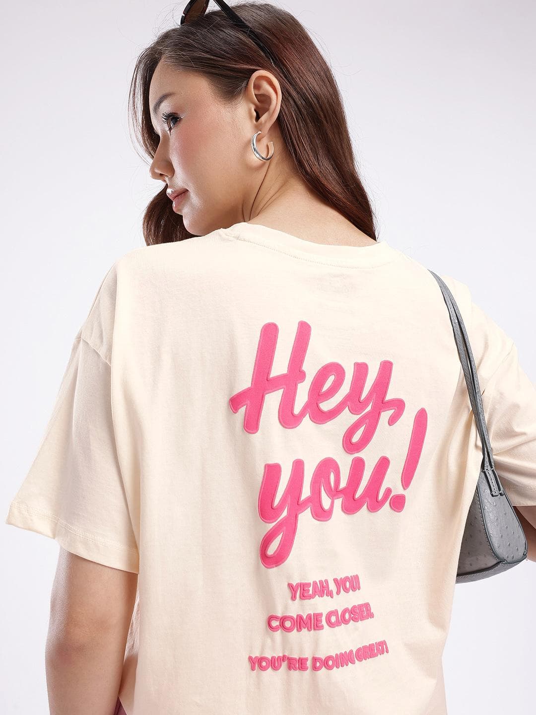 glitchez Typography Printed Relaxed T-shirt