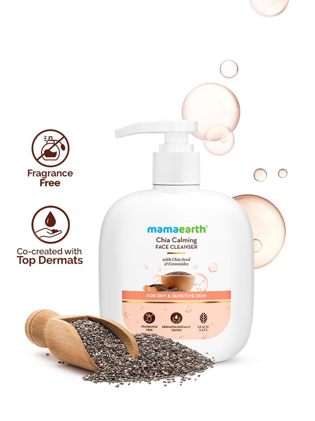 Buy Mamaearth Chia Calming Face Cleanser With Chia Seed 180 Ml - - Personal Care for Unisex