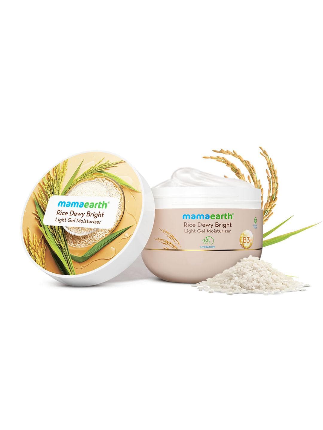 Buy Mamaearth Rice Dewy Bright Light Moisturizing Cream With Niacinamide For Glass Skin 200g - - Personal Care for Unisex